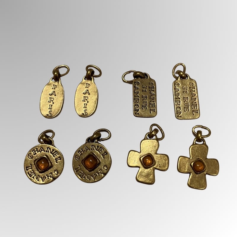 Z286 希少CHANEL シャネル ヴィンテージ ピアス グリポア カラー