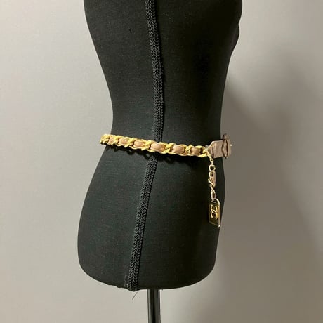 CHANEL (シャネル) ヴィンテージ 31 RUE CAMBON レザー チェーン ベルト