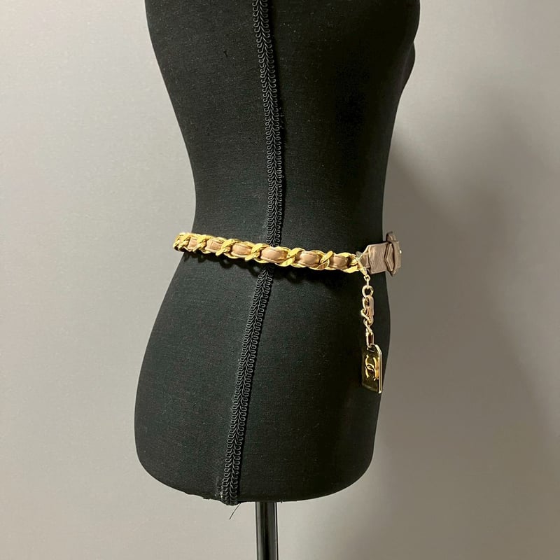 CHANEL (シャネル) ヴィンテージ 31 RUE CAMBON レザー チェーン ベルト