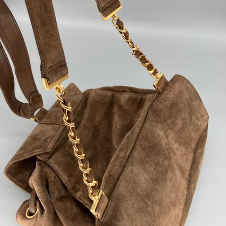 CHANEL (シャネル) ヴィンテージ スエード ココマーク リュックサック バックパック