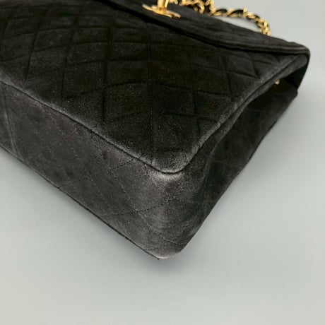 CHANEL (シャネル) ヴィンテージ スエード ターンロック ココマーク ショルダーバッグ