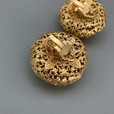 CHANEL (シャネル) ヴィンテージ パール ラウンド イヤリング