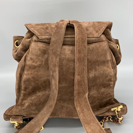 CHANEL (シャネル) ヴィンテージ スエード ココマーク リュックサック バックパック
