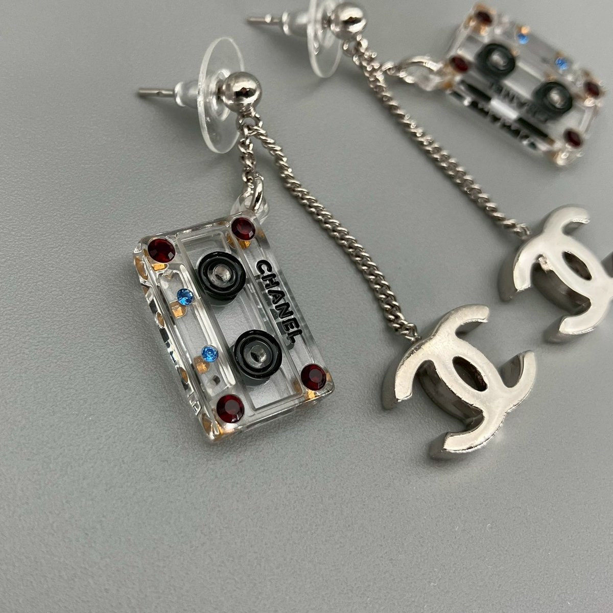 CHANEL (シャネル) ヴィンテージ カセットテープ ココマーク ピアス