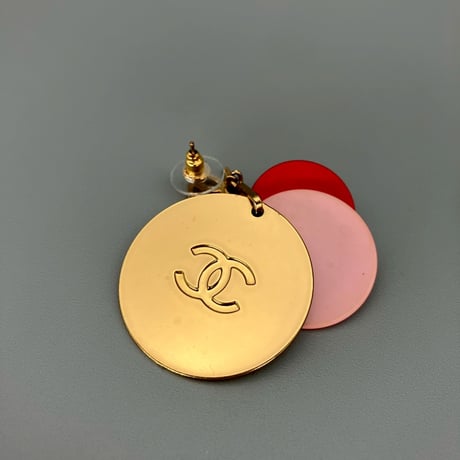 CHANEL (シャネル) ヴィンテージ ココマーク ラウンド ピアス