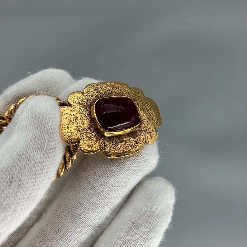 CHANEL (シャネル) ヴィンテージ カラーストーン グリポア ネックレス