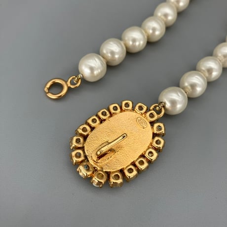 CHANEL (シャネル) ヴィンテージ マトラッセ ココマーク パール チェーンベルト