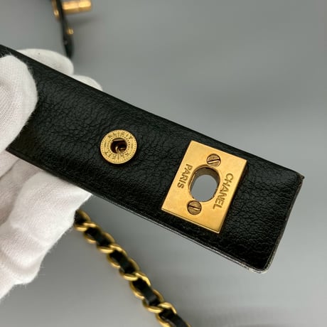 CHANEL (シャネル) ヴィンテージ マトラッセ ココマーク ターンロック チェーン ベルト