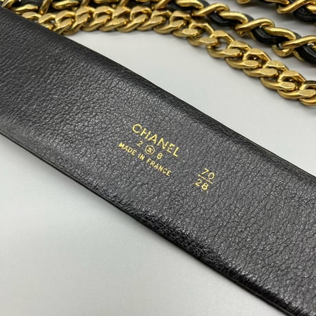 CHANEL (シャネル) ヴィンテージ ココマーク ダブルチェーン ベルト
