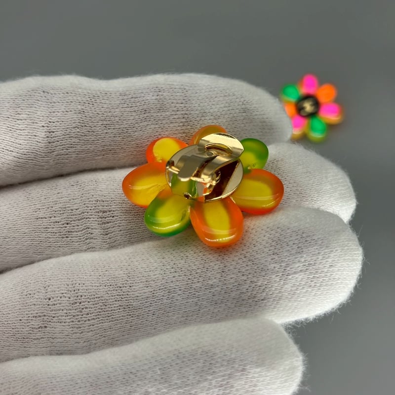 CHANEL (シャネル) ヴィンテージ フラワー ココマーク マルチカラー