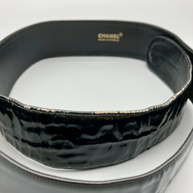 CHANEL (シャネル) ヴィンテージ ココマーク パテントレザー エナメル