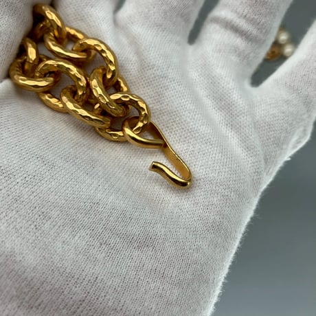 CHANEL (シャネル) ヴィンテージ パール ココマーク チェーンベルト