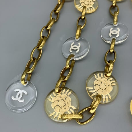 CHANEL (シャネル) ヴィンテージ ココマーク クリア ラウンド チェーンベルト