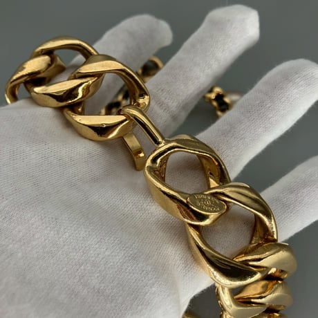 CHANEL (シャネル) ヴィンテージ レザー パール サークル チェーンベルト
