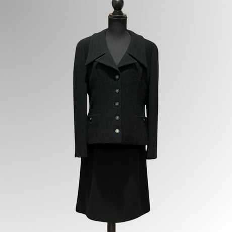 シャネル　95P　セットアップ　ジャケット　サロペット　ヴィンテージ　ココボタン CHANEL／シャネル／ヴィンテージ／ココボタン／ウール