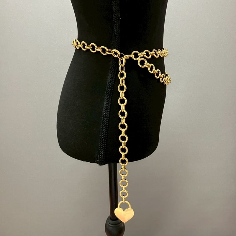 CHANELシャネルヴィンテージチェーンベルト CHANEL シャネル チェーンベルト ココマーク メタル レザー