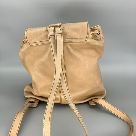 CHANEL (シャネル) ヴィンテージ ターンロック ベージュ リュックサック バックパック