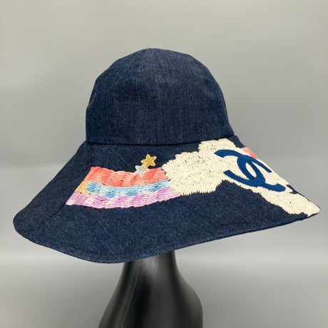 CHANEL (シャネル) 夜間飛行 刺繍 ココマーク 飛行機 帽子 ハット