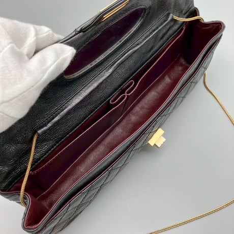 CHANEL (シャネル) ヴィンテージ マトラッセ 2.55 ミラー ロングショルダーバッグ