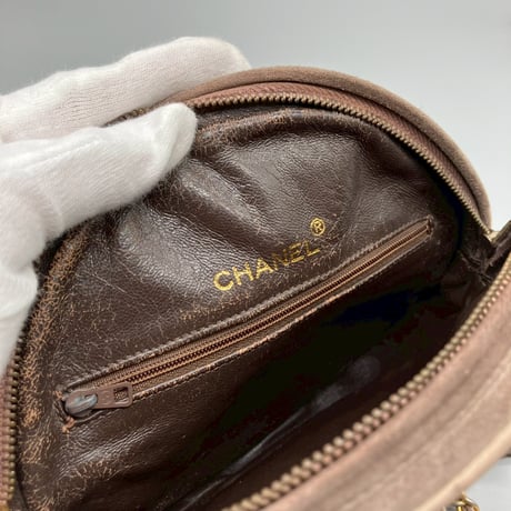 CHANEL (シャネル) ヴィンテージ ラウンド スエード フリンジ ショルダーバッグ