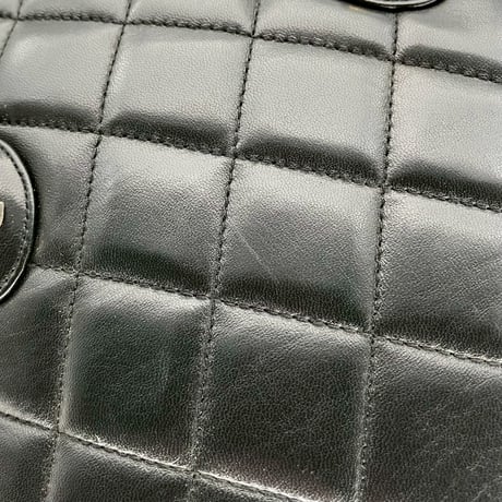 CHANEL (シャネル) ヴィンテージ パリ限定 マトラッセ ココマーク ラムスキン ハンドバッグ