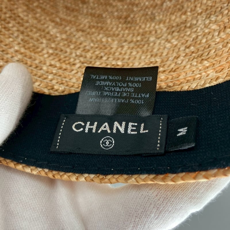 CHANEL ココマークストローキャップ　麦わら帽子 CHANEL (シャネル) ストロー 麦わら ココマーク キャップ 帽子