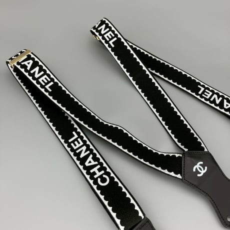 CHANEL (シャネル) ヴィンテージ ココマーク ロゴ サスペンダー