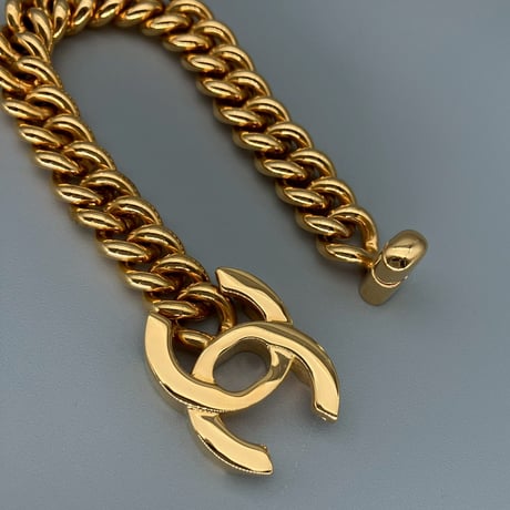 CHANEL (シャネル) ヴィンテージ デカココ ココマーク ターンロック ブレスレット