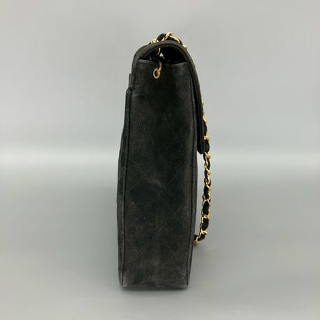 CHANEL (シャネル) ヴィンテージ スエード ターンロック ココマーク ショルダーバッグ