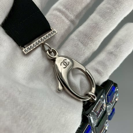 CHANEL (シャネル) ラインストーン ココマーク ネックレス