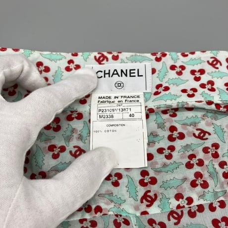 CHANEL (シャネル) ヴィンテージ フラワー カフス シャツ