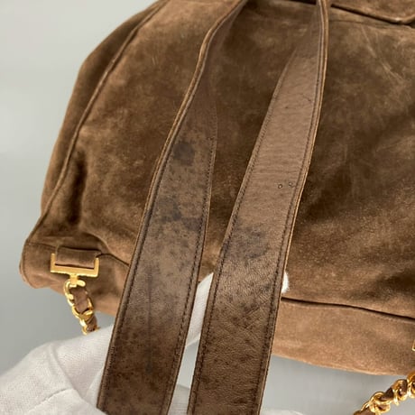 CHANEL (シャネル) ヴィンテージ スエード ココマーク リュックサック バックパック