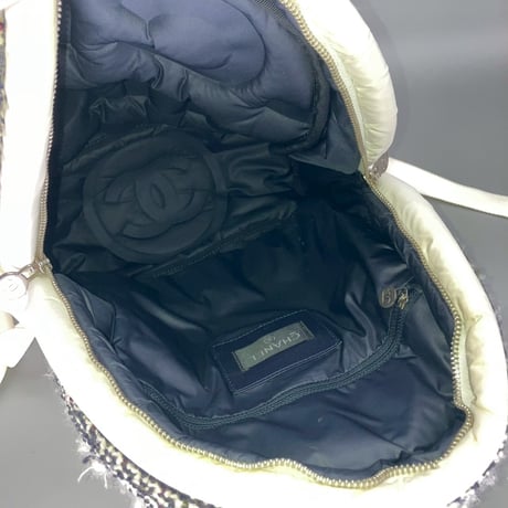 CHANEL (シャネル) ドゥドーヌ ココネージュ ツイード ロゴ ココマーク リュックサック バックパック