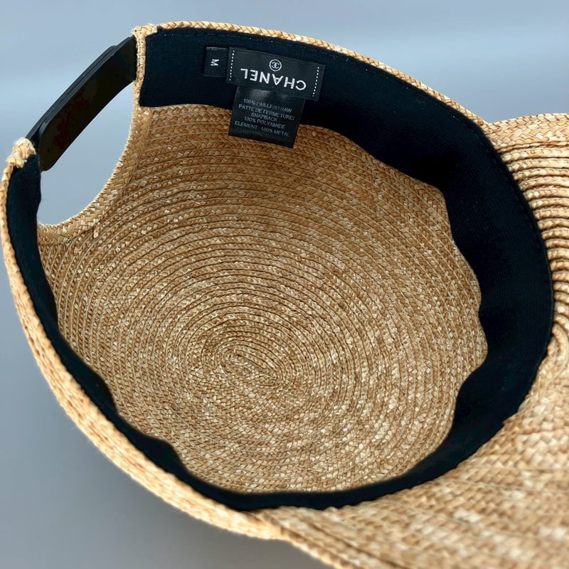 CHANEL ココマークストローキャップ　麦わら帽子 CHANEL (シャネル) ストロー 麦わら ココマーク キャップ 帽子