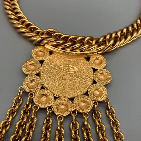 CHANEL (シャネル) ヴィンテージ 31 RUE CAMBON PARIS フリンジ ココマーク ネックレス チョーカー