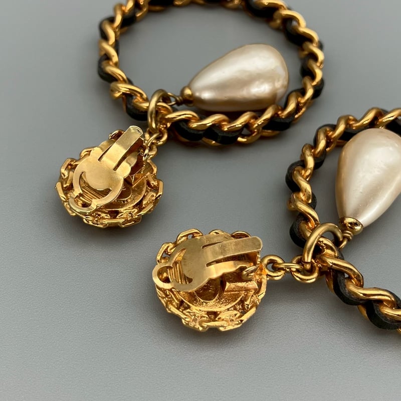 CHANEL (シャネル) ヴィンテージ ココマーク パール サークル スイング