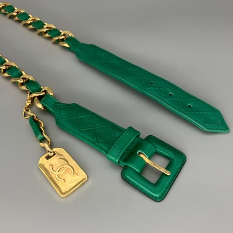 CHANEL (シャネル) ヴィンテージ 31 RUE CAMBON レザー チェーン ベルト