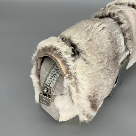 CHANEL (シャネル) ヴィンテージ スポーツライン ファー ココマーク ダブルチェーン ショルダーバッグ