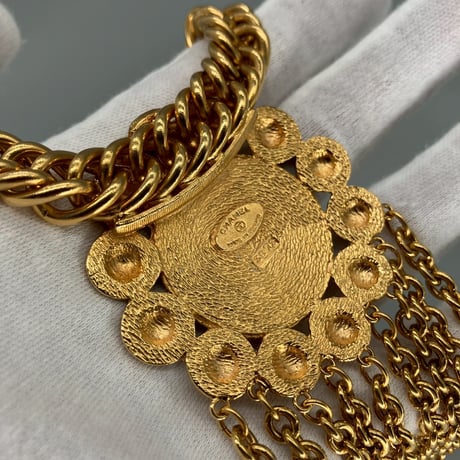 CHANEL (シャネル) ヴィンテージ 31 RUE CAMBON PARIS フリンジ ココマーク ネックレス チョーカー