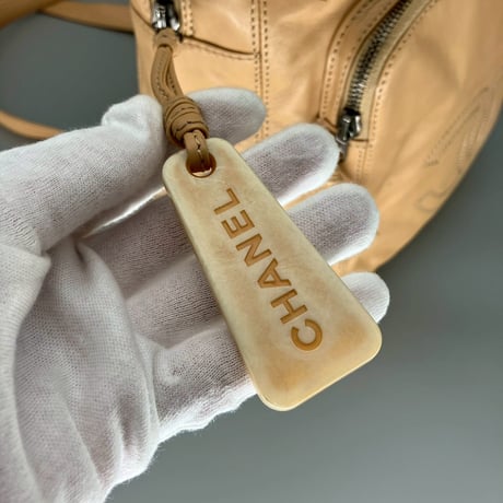 CHANEL (シャネル) ヴィンテージ デカココ ココマーク ベージュ リュックサック バックパック