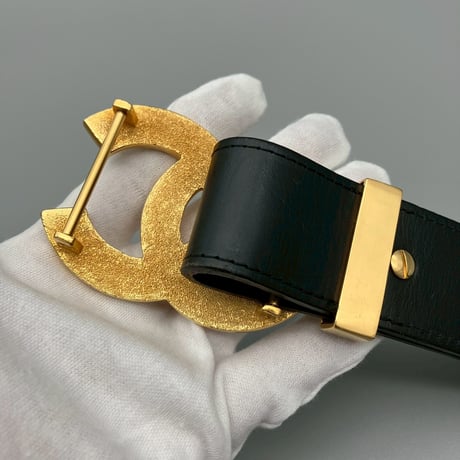 CHANEL (シャネル) ヴィンテージ デカココ ココマーク レザーベルト