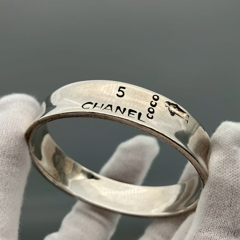 CHANEL (シャネル) ヴィンテージ シルバー925 ロゴ バングル | Cattleya