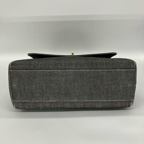 CHANEL (シャネル) ヴィンテージ デニム ターンロック ココマーク ケリー ハンドバッグ