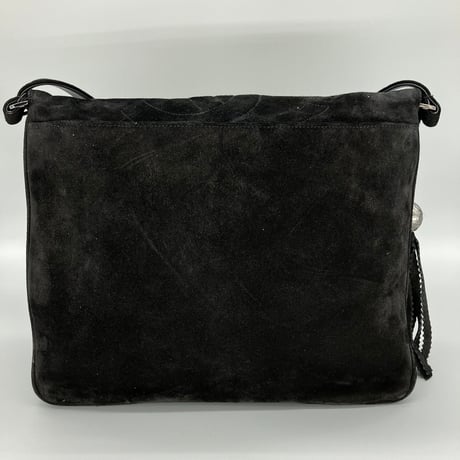 CHANEL (シャネル) ヴィンテージ スエード トリプルココマーク ショルダーバッグ