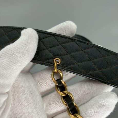 CHANEL (シャネル) ヴィンテージ マトラッセ ターンロック ココマーク チェーン ベルト