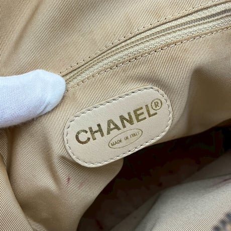 CHANEL (シャネル) ヴィンテージ デカココ ココマーク ベージュ リュックサック バックパック