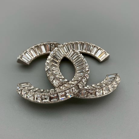 CHANEL (シャネル) ラインストーン ココマーク ブローチ