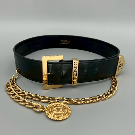 CHANEL (シャネル) ヴィンテージ ココマーク ロゴ チェーン ベルト
