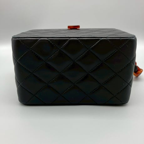 CHANEL (シャネル) ヴィンテージ べっ甲 ココマーク ラムスキン ハンドバッグ バニティ