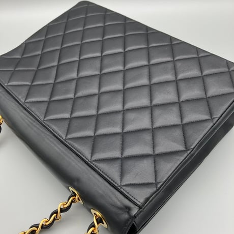 CHANEL (シャネル) ヴィンテージ デカマトラッセ34 ターンロック ダブルチェーン ショルダーバッグ